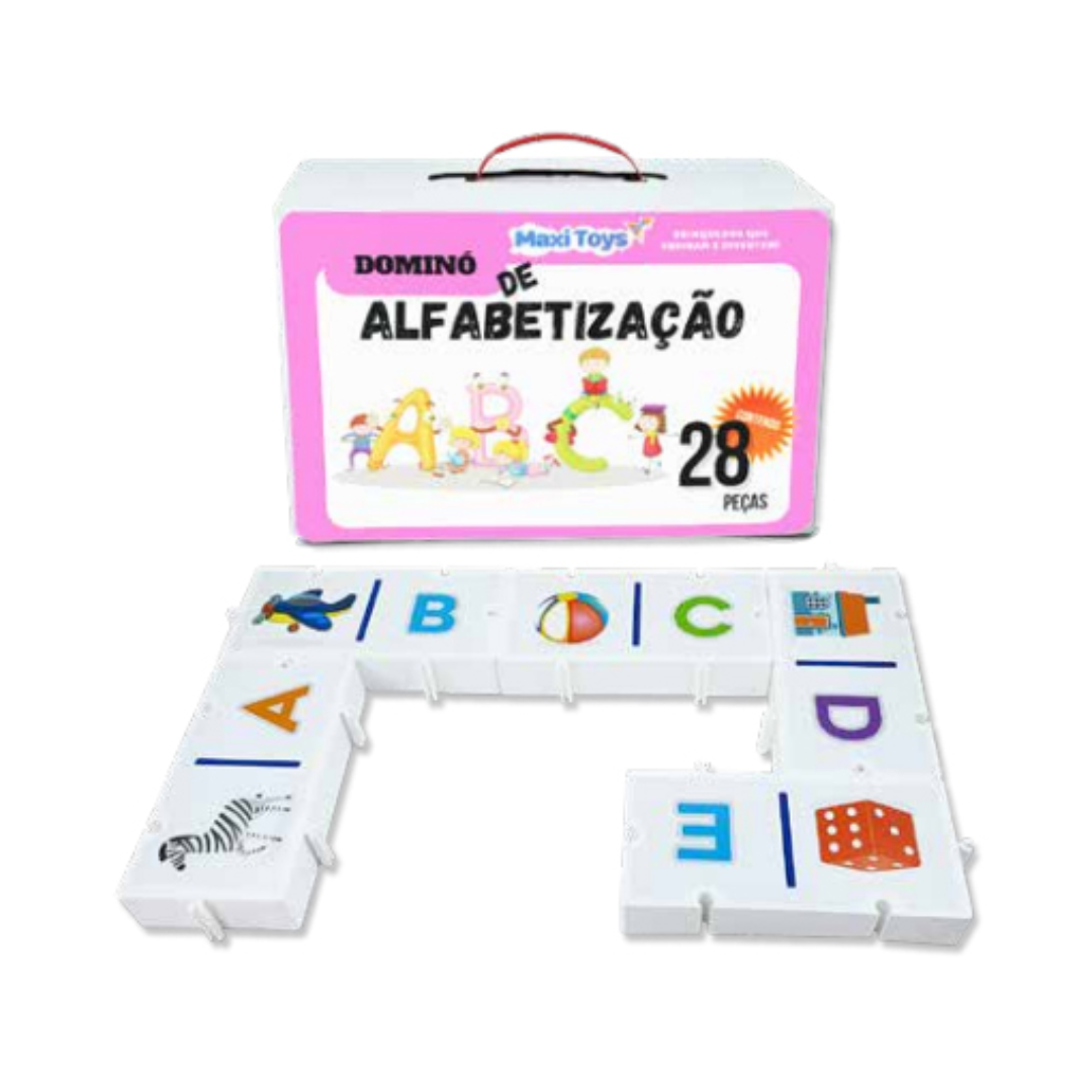 Dominó De Alfabetização: Conjunto Confeccionado Em Plástico Rígido