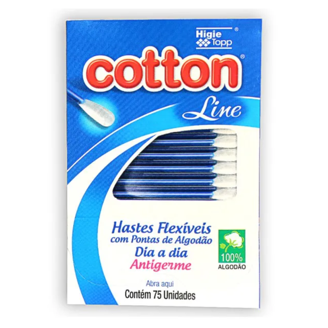 Hastes Flexíveis com Pontas de Algodão - Cotton Line