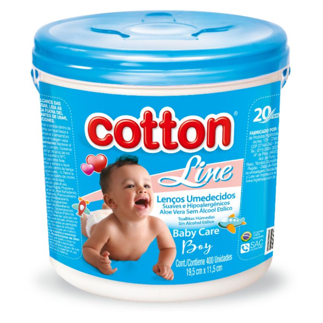 Lenço Umedecido - Cotton Line