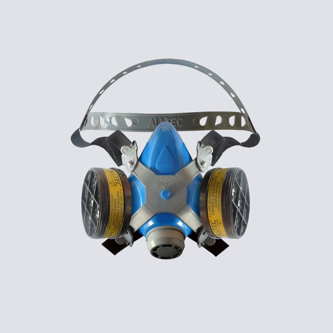 Máscara Facial com 2 Elementos Filtrantes para Vapores – Proteção Eficiente