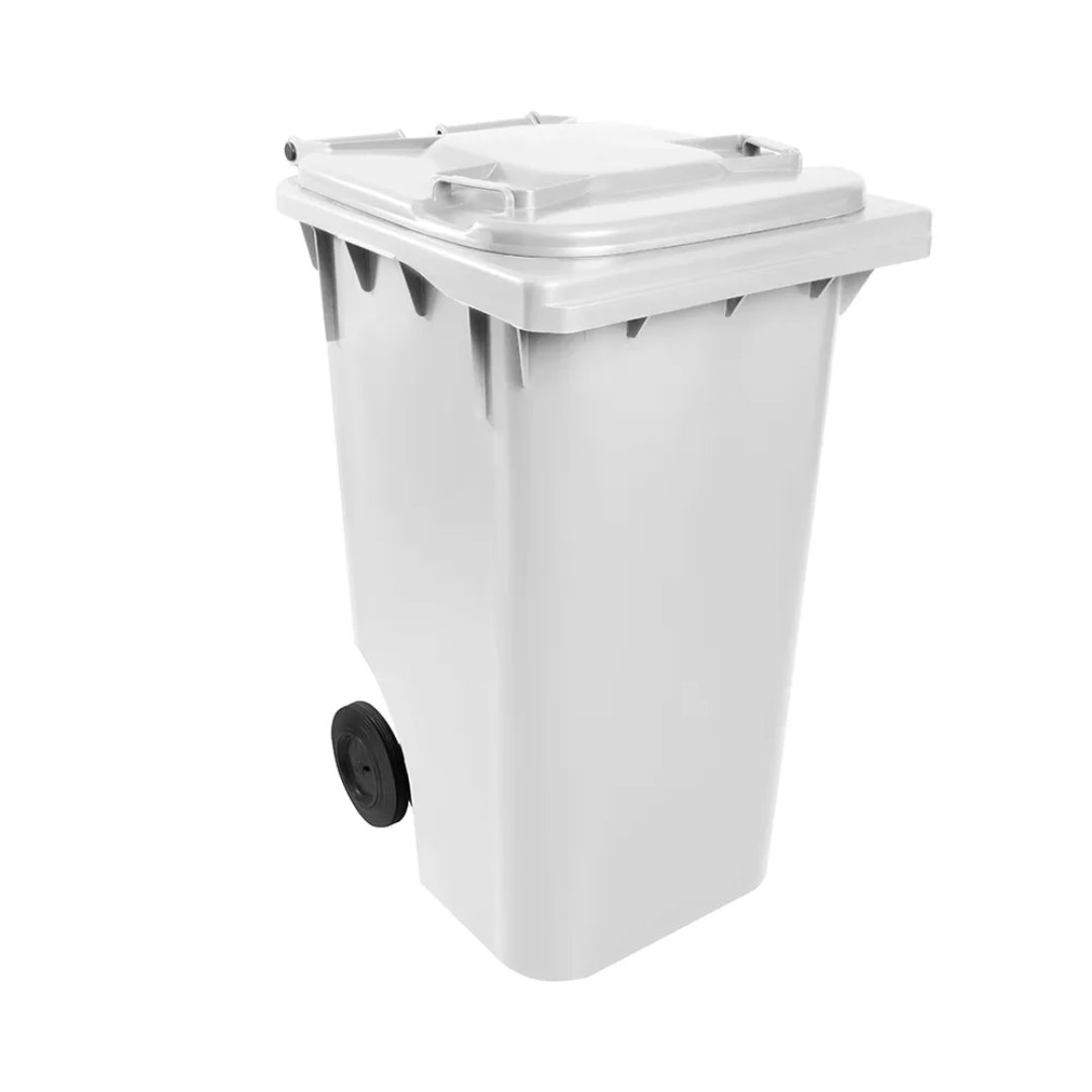 Lixeira Coletora em Plástico com Tampa, Rodas e Pedal 240L - Lar Plásticos