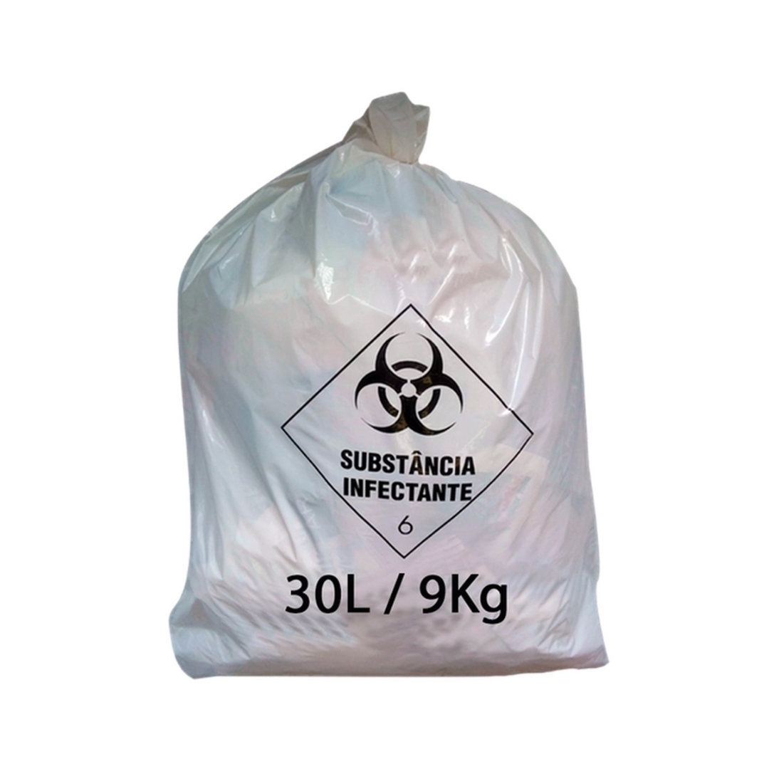 Saco de Plástico Reforçado Infectantes 30 Litros - Terra Limpa