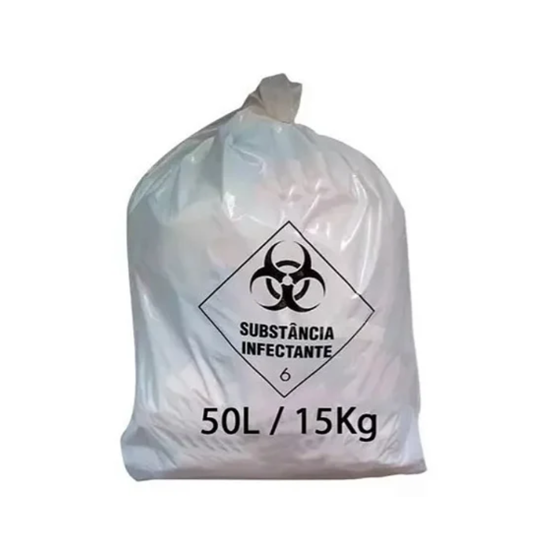Saco de Plástico Reforçado Infectantes 50 Litros