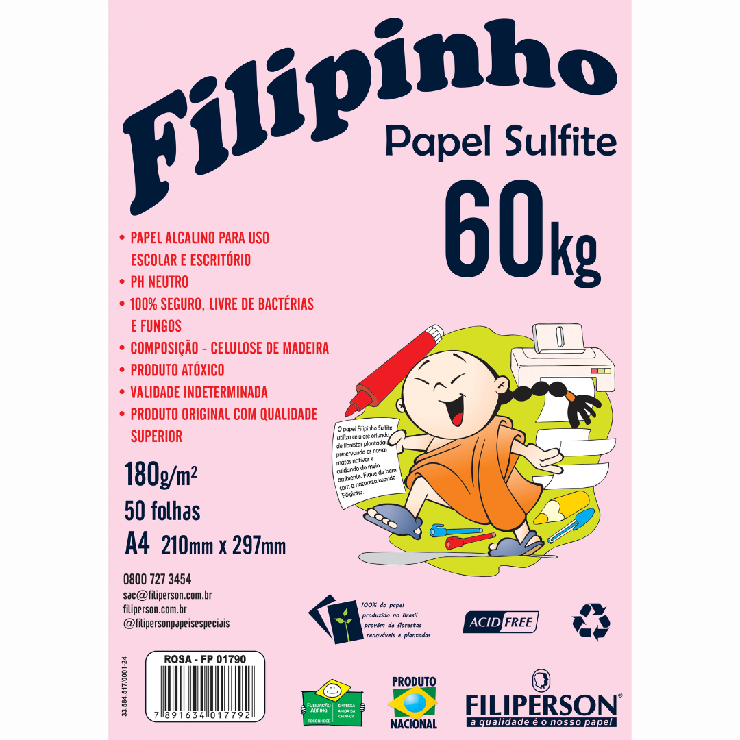 Papel 60kg A4 - Filipinho