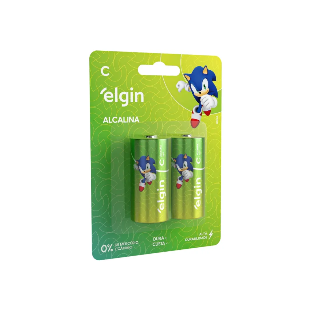 Pilha Alcalina Média - Elgin