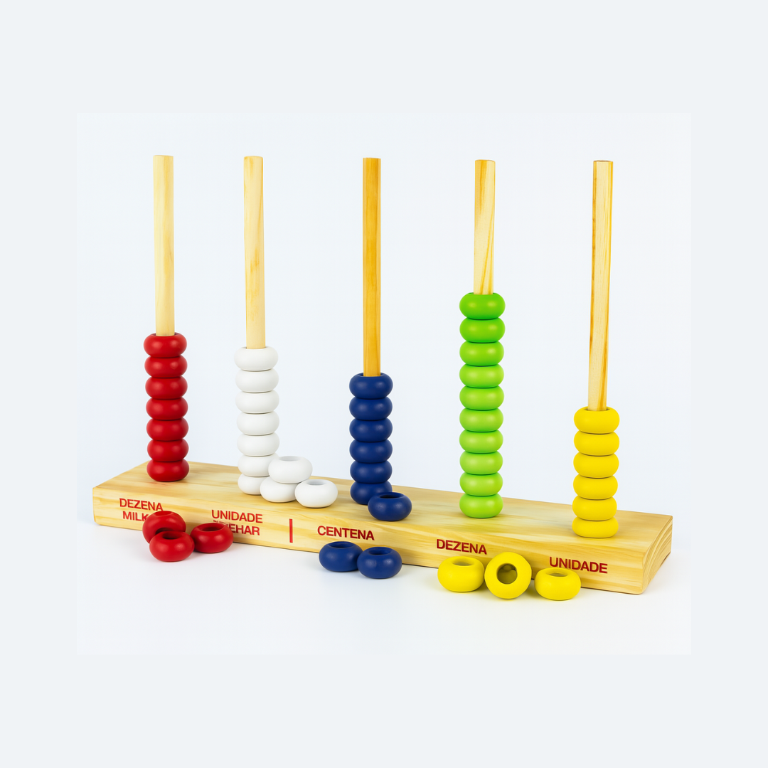 Ábaco Aberto – Conjunto em Madeira