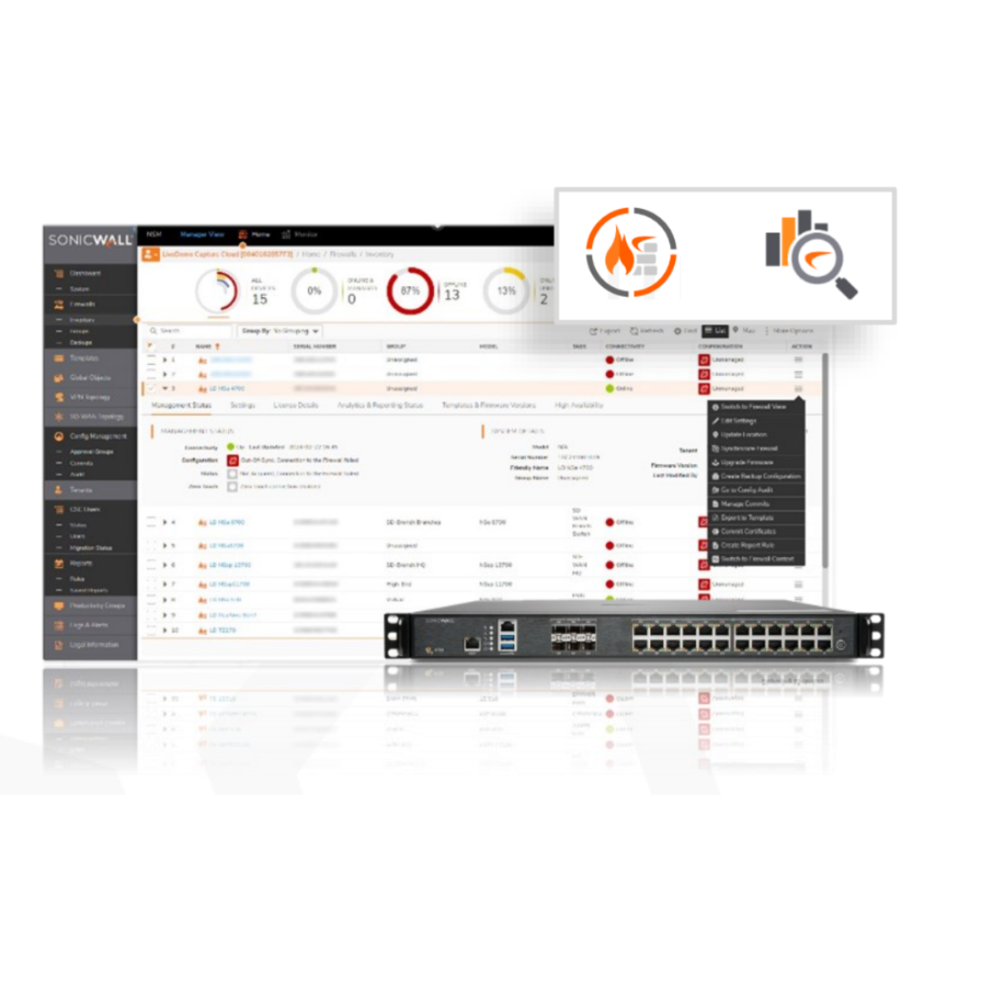 Network Security Manager Advanced with Management, Reporting, Analytics for TZ 370 3YR