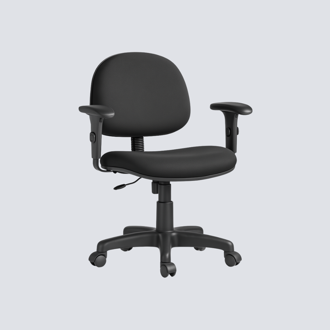 Cadeira Giratória Operacional – Encosto Médio com Braços Reguláveis