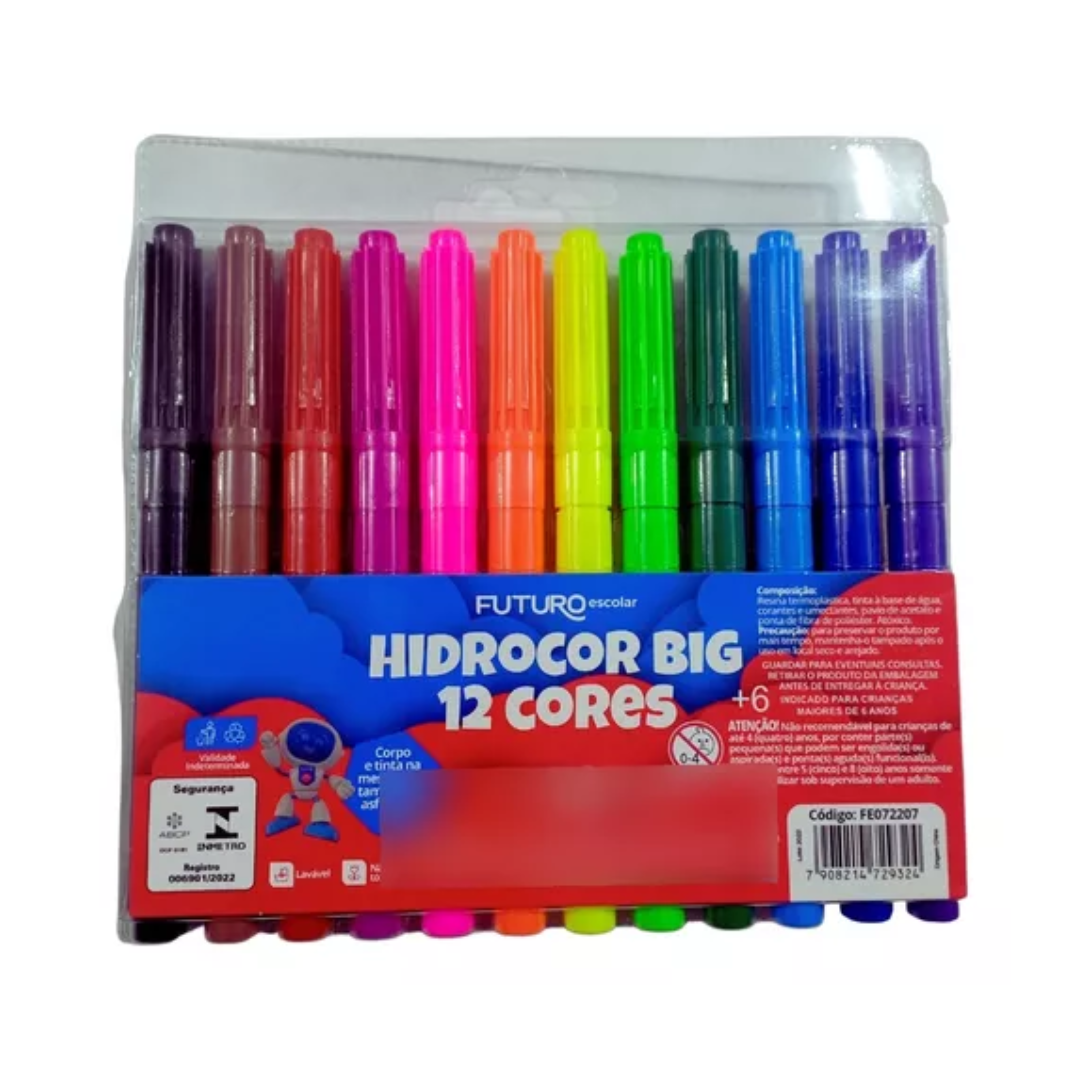 Caneta Hidrográfica Big 12 Cores - Onda