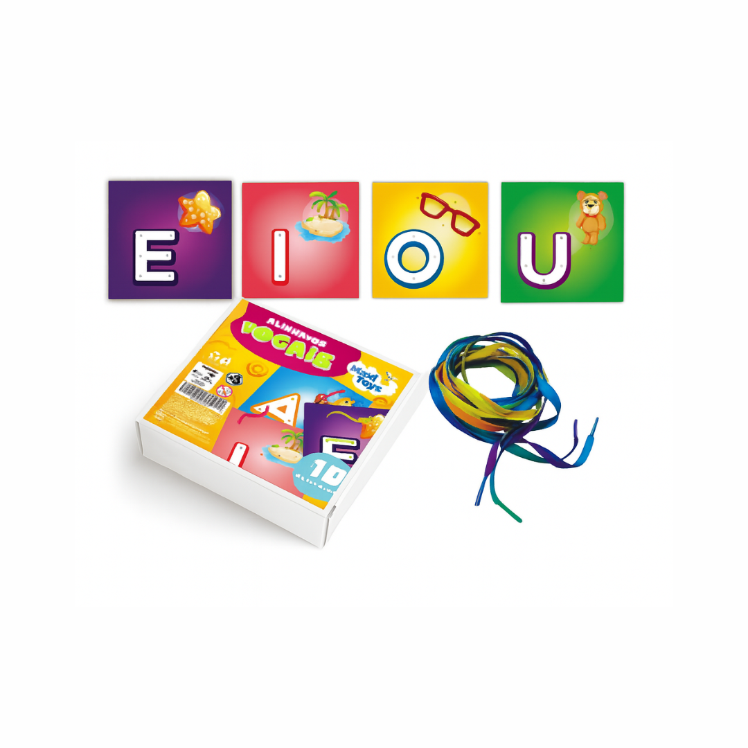 Alinhavos de Vogais – Conjunto Educativo em MDF