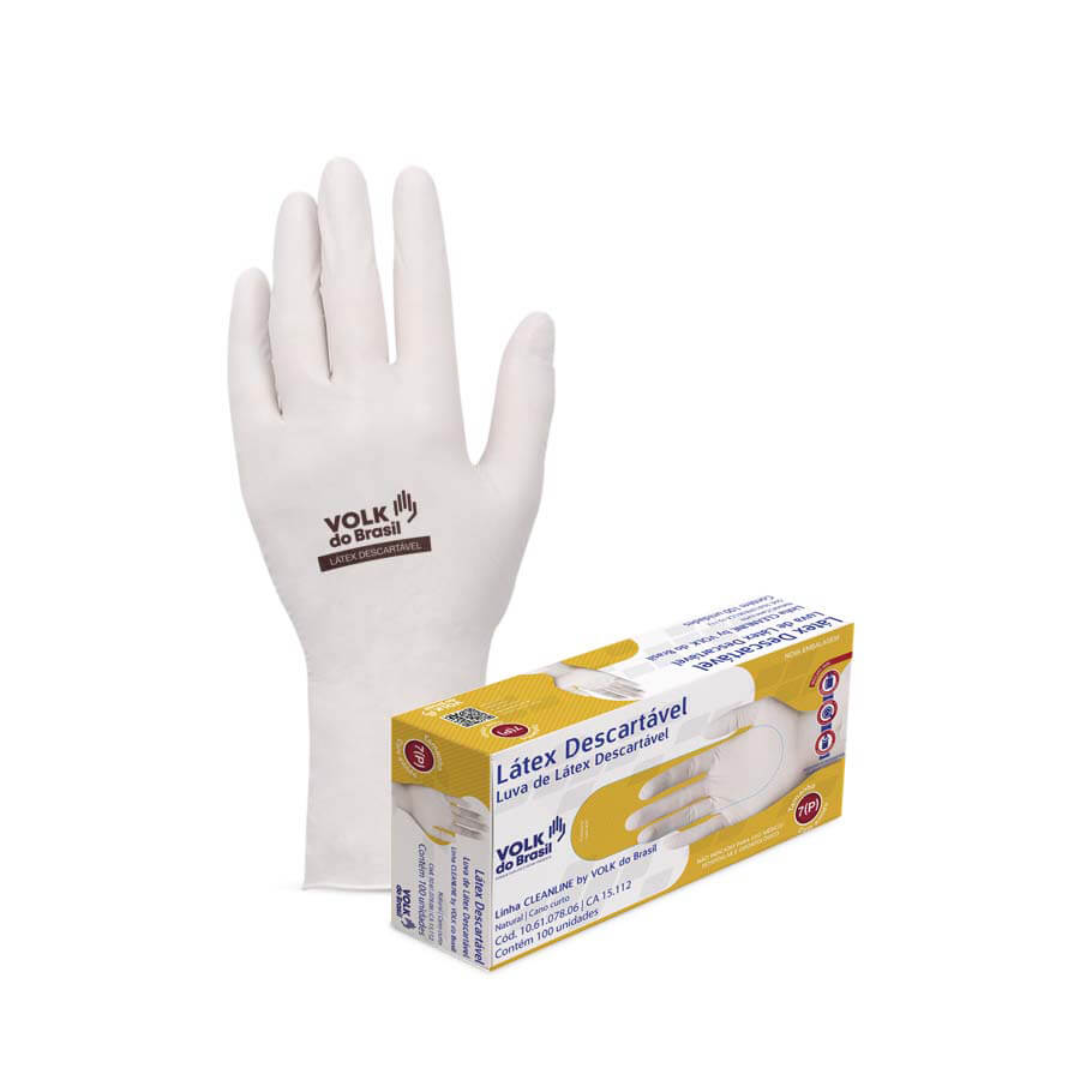 Luva Látex Tamanho G - Volk do Brasil