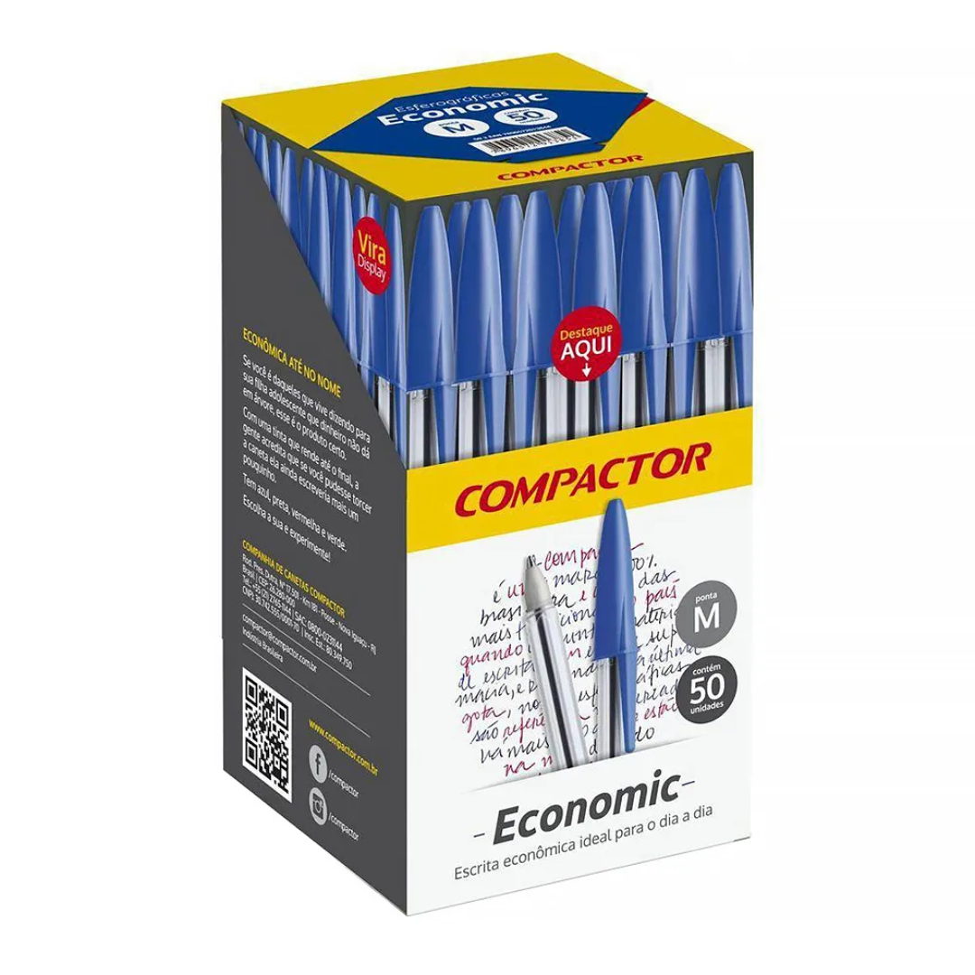 Caneta/Bolígrafo Ponta Mediana - Compactor