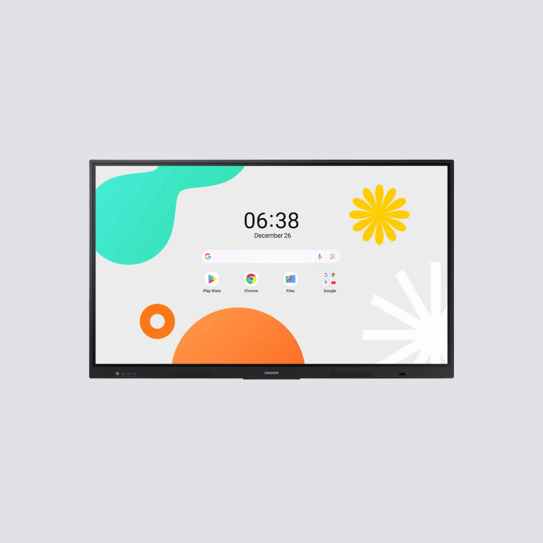 Tela Interativa Samsung WA65F 65 Polegadas com Câmera e Suporte Móvel