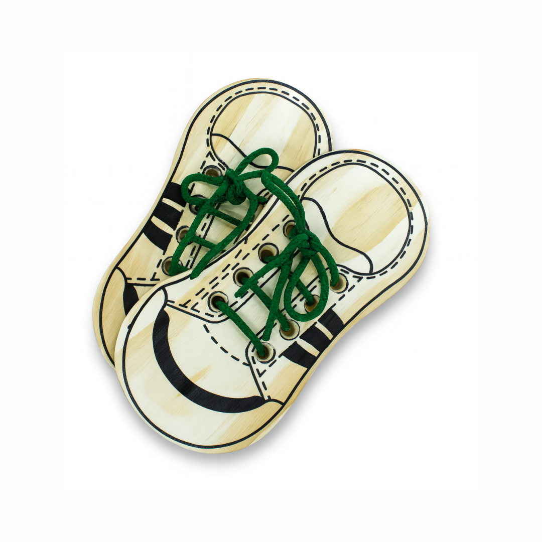 Alinhavos Tênis – Brinquedo Educativo em Madeira