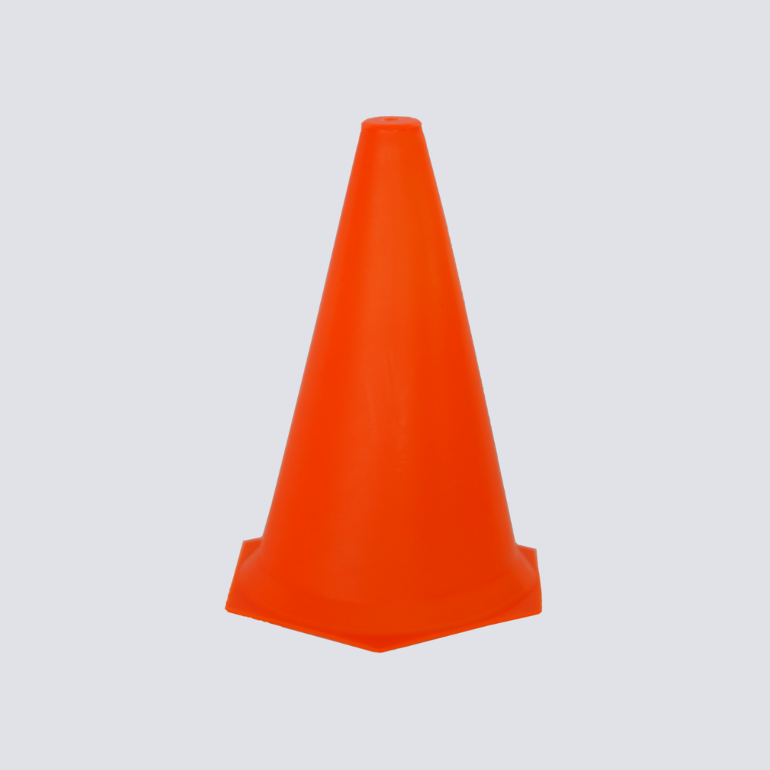 Cone Médio em PVC Flexível – Aproximadamente 20 cm, Cor Laranja
