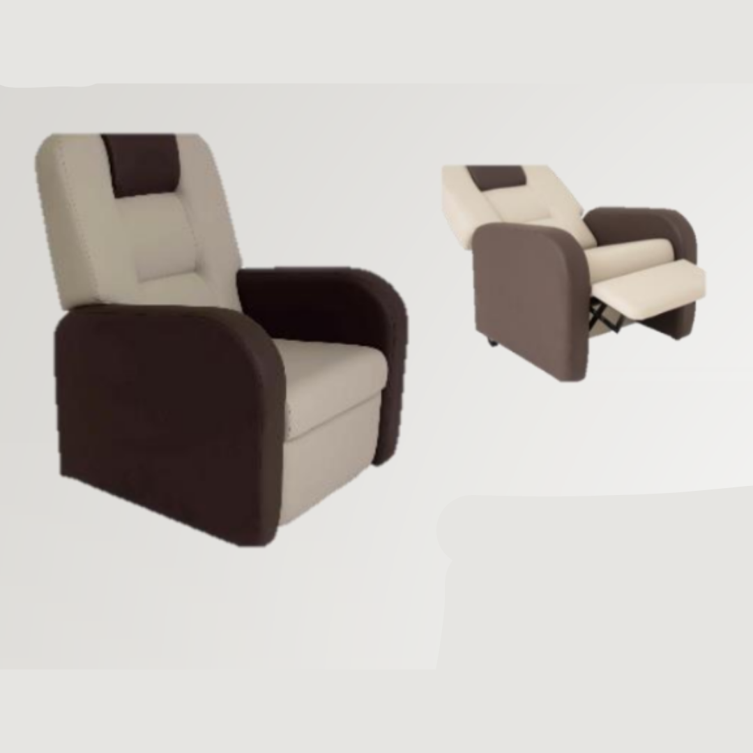 Poltrona Reclinável com Rodízios para Acompanhantes em Hospitais