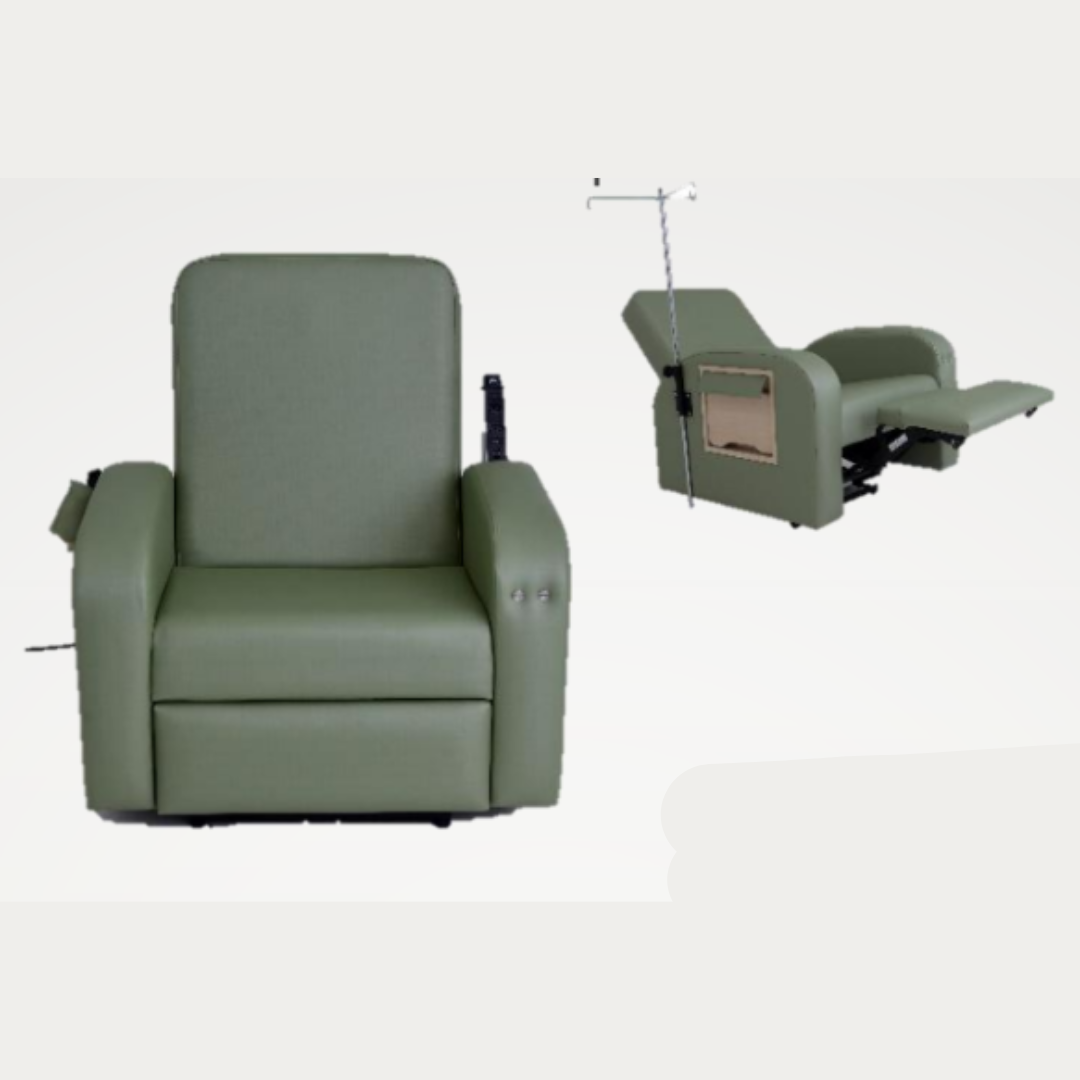 Poltrona Elétrica Hospitalar Reclinável para Coleta e Aplicação de Medicação