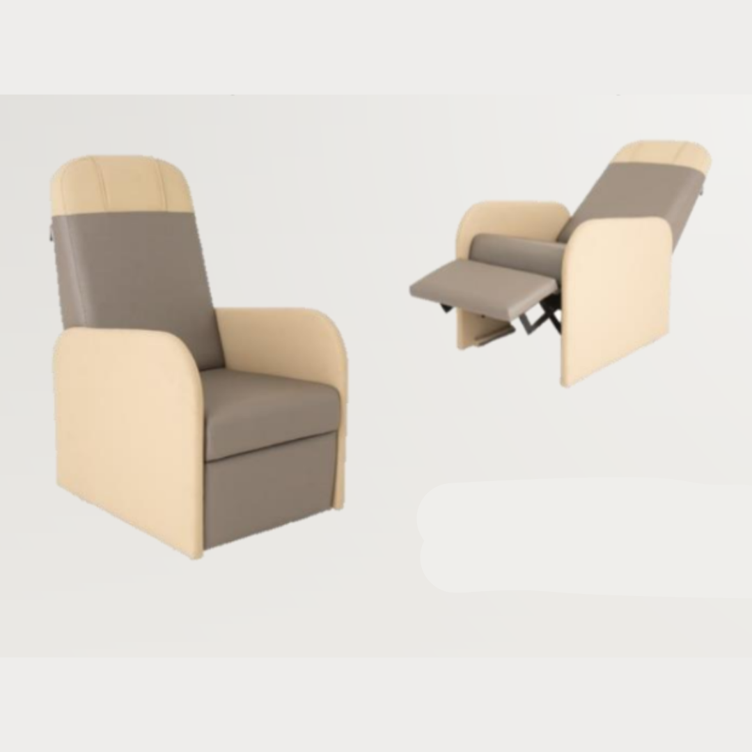 Poltrona Hospitalar Reclinável e Compacta para Acompanhante