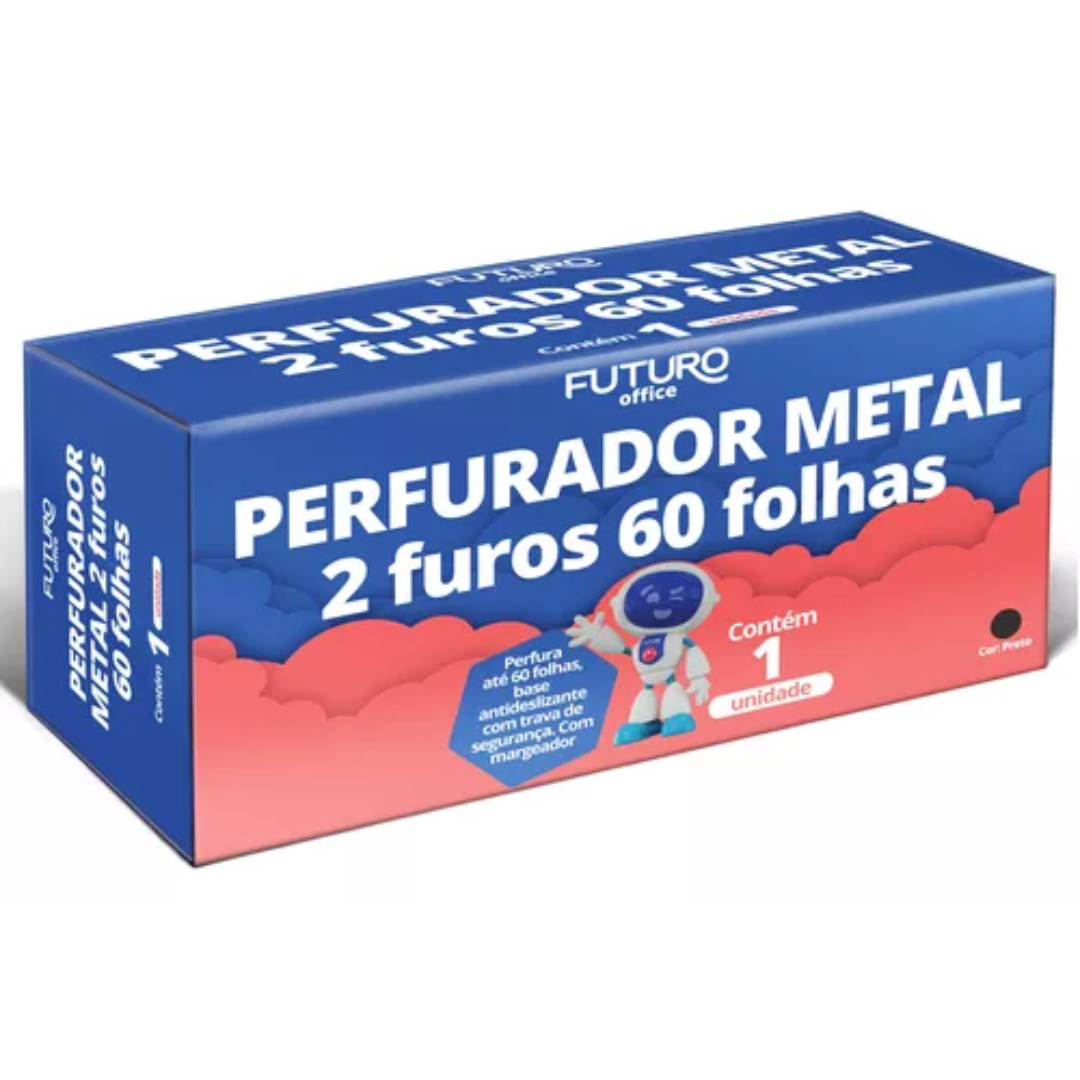 Perfurador para Papel para 60 Folhas - Futuro