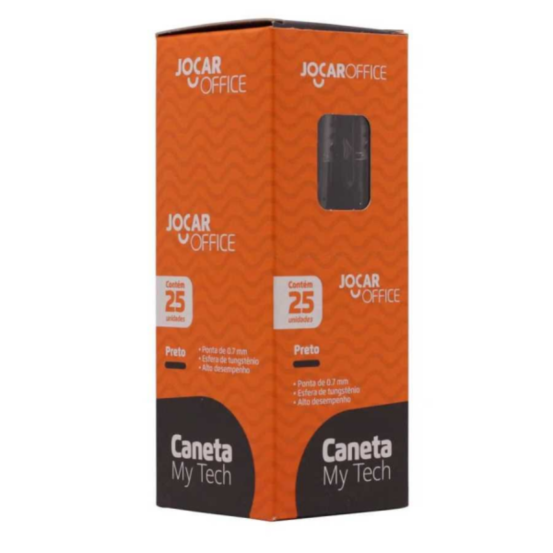 Caneta Esferográfica Preta 0,7mm - Jocar Office