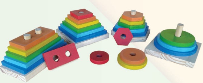 Brinquedo Kit Formas Geométricas C/4 Peças
