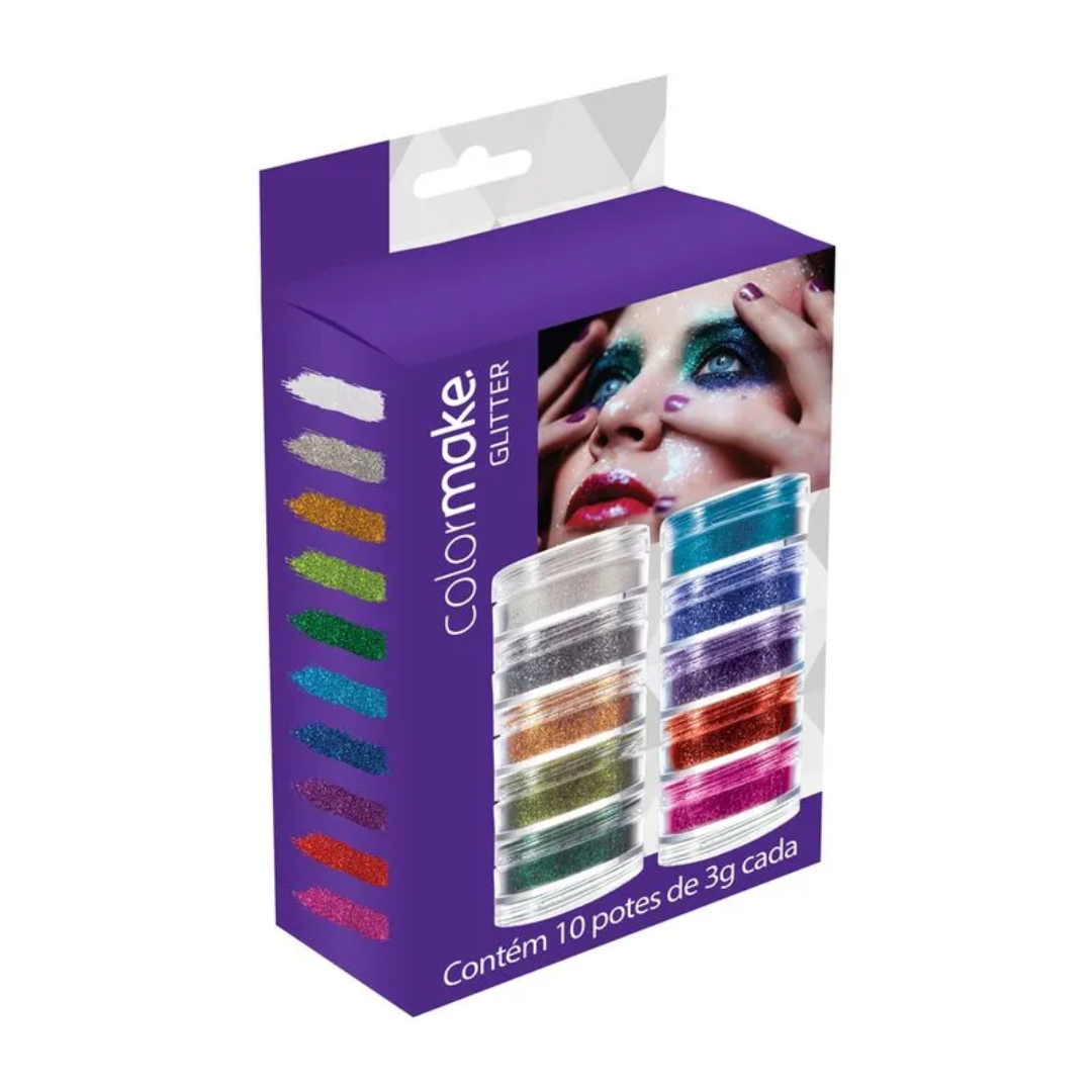 Tinta Facial com Glitter - Color Make