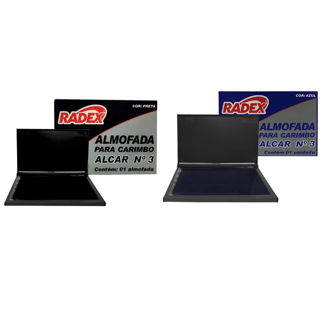 Almofada para Carimbo nas Cores Azul e Preta n° 03 - Radex