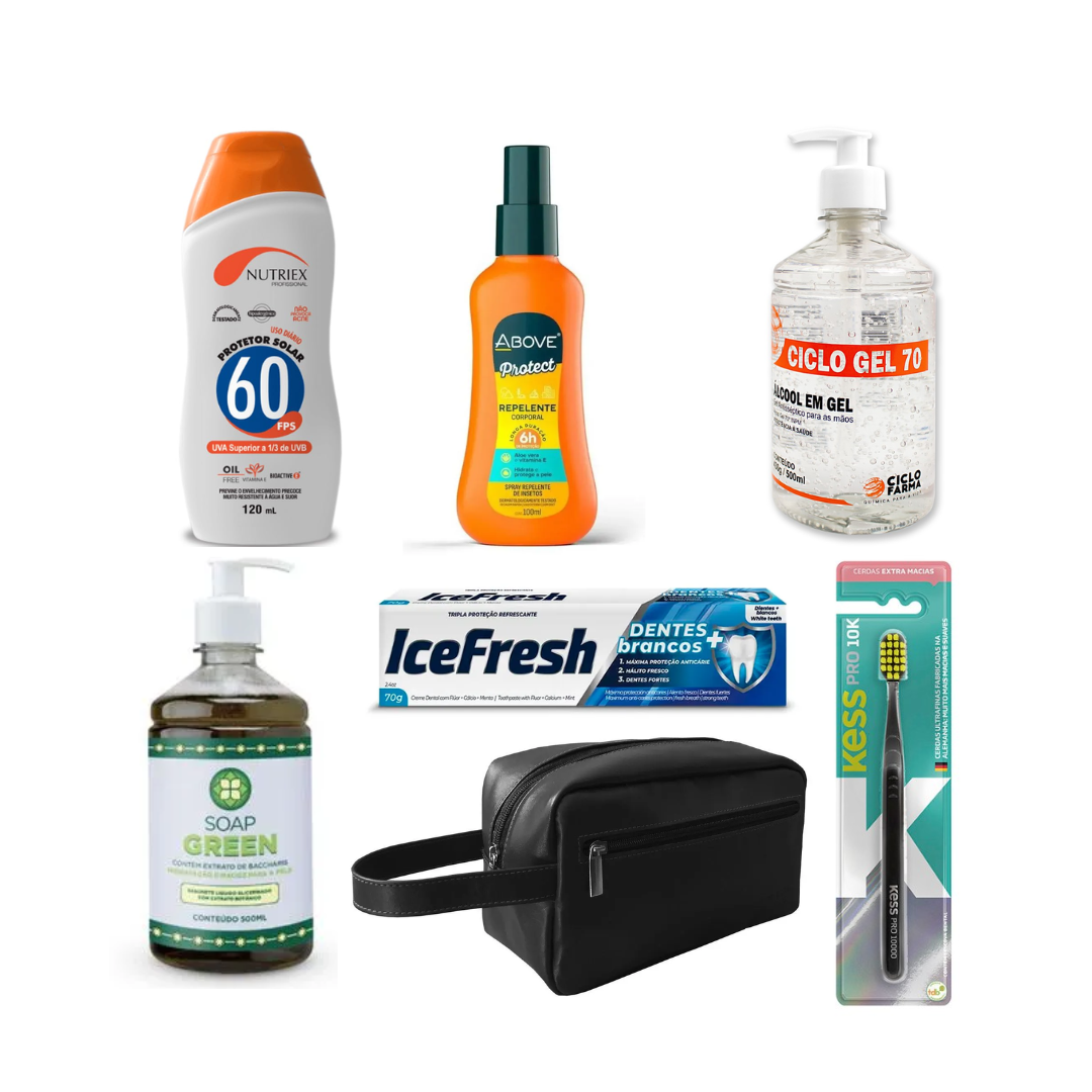 Kit Higiene e Proteção Pessoal com Necessaire Personalizada