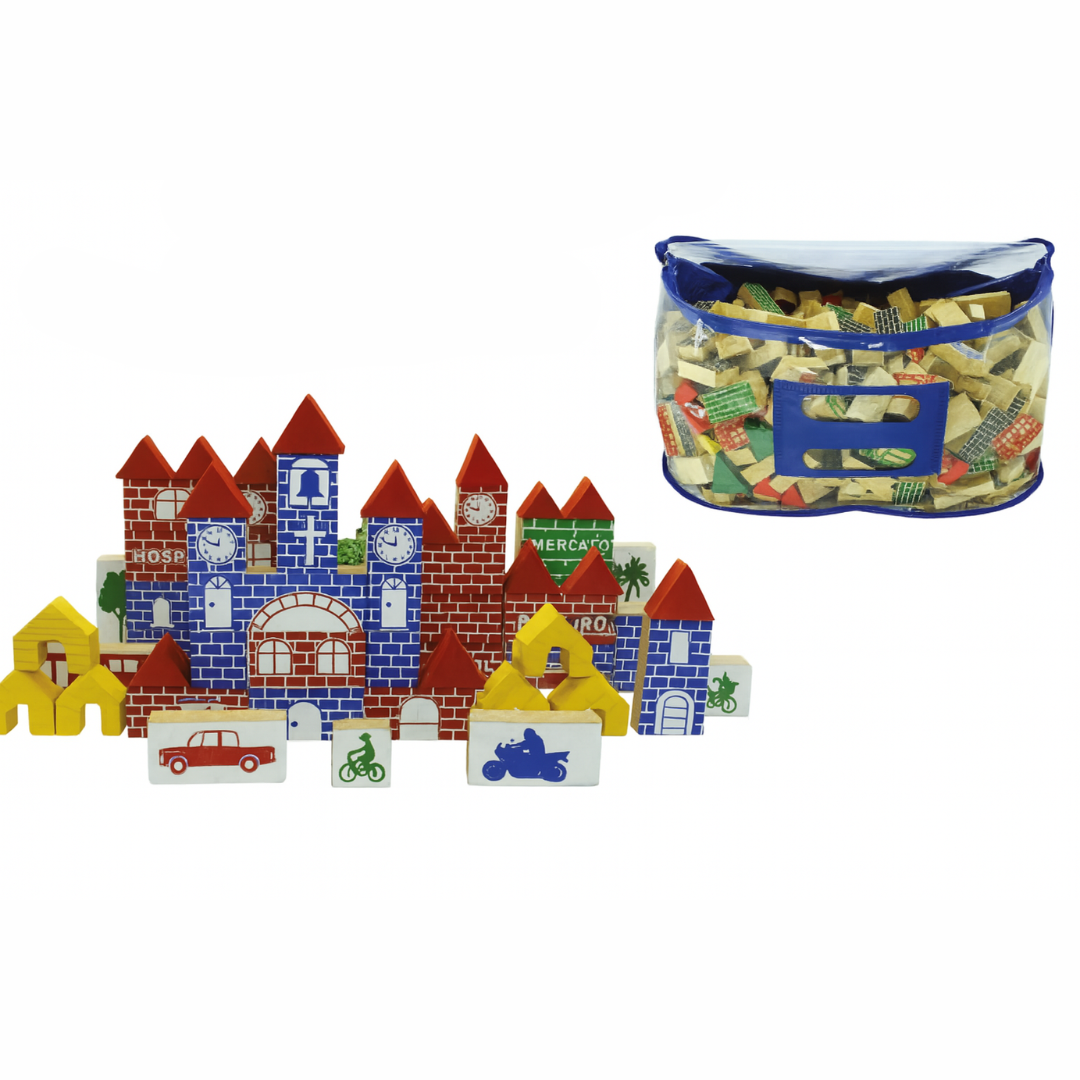 Pequeno Engenheiro – Kit com 400 Peças em Madeira