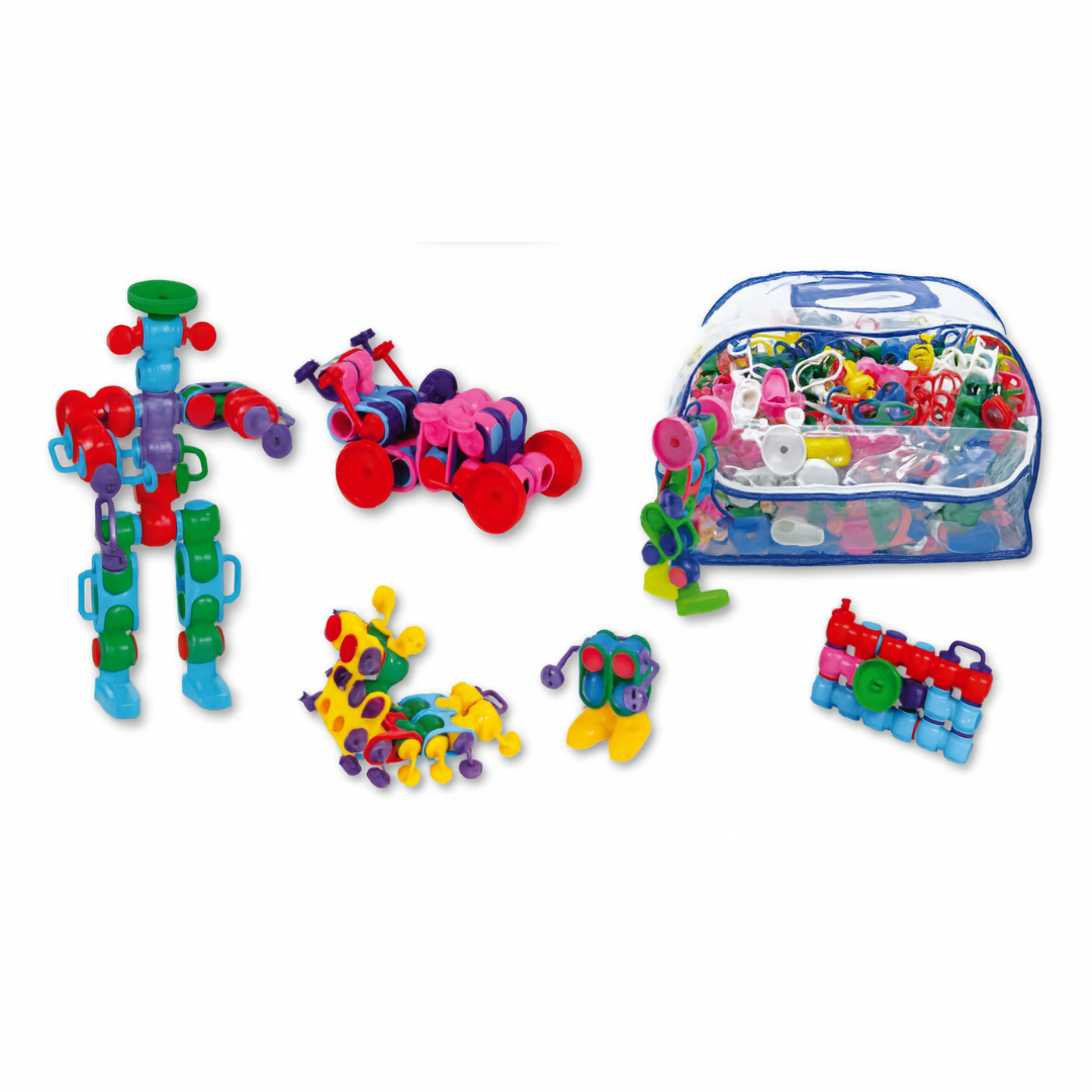 Plug Peças – Conjunto com 1000 Peças em Plástico Atóxico com Sacola PVC