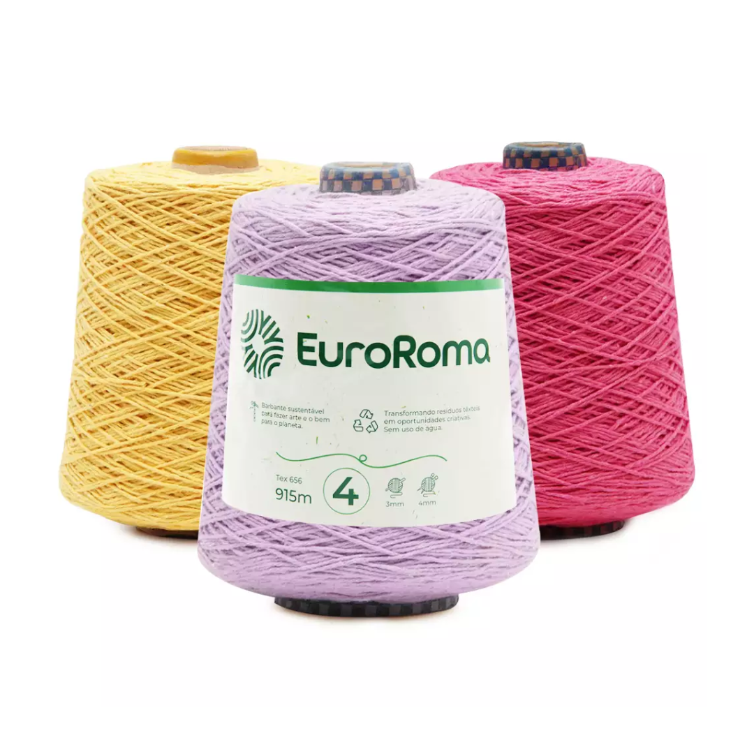 Barbantes Coloridos e Cru 1kg Fio - EuroRoma