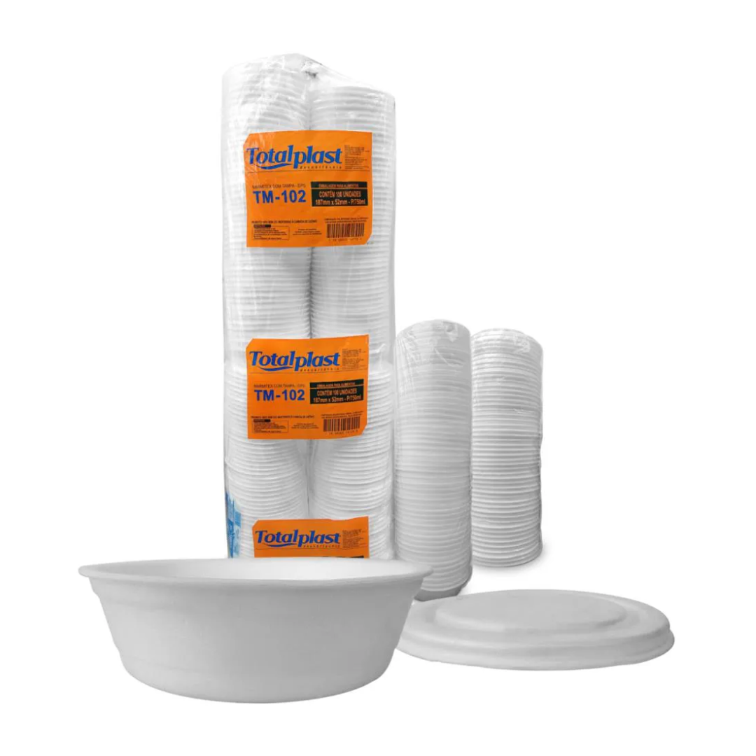 Marmita Descartável de Isopor Térmica - Totalplast